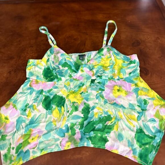 Wild Fable Lime Floral Tart Tank Top NWT Size Small - Picture 4 of 15